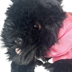 Harrods Black Scottish Terrier Scottie Dog Plush Pink Jacket Dept Store England